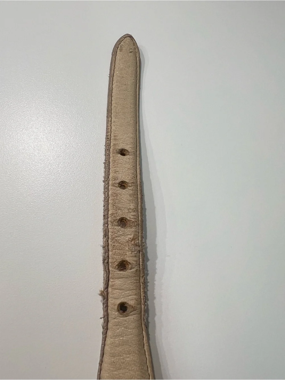 Justin Belt Size 40 Beige Top Grain Cowhide Vintage Made USA Western